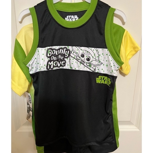 Star Wars Other - ****Donated**** Wars Mandalorian 3 piece short set Boys size 5/6